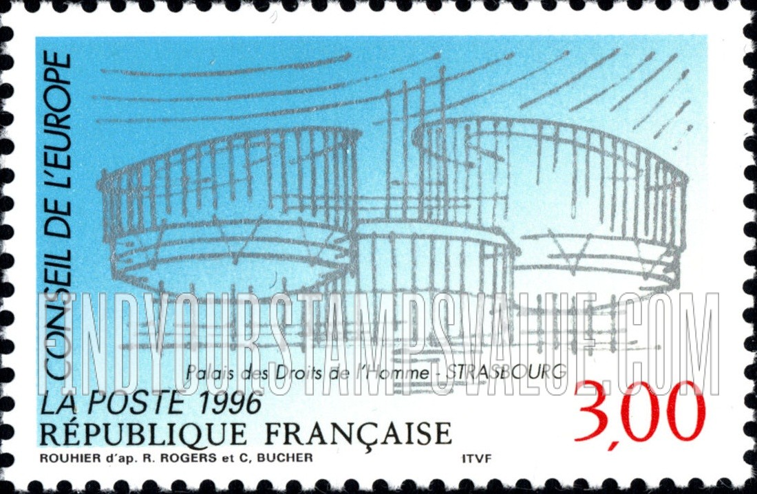 FindYourStampsValue: OFFICIAL - Palace of Human Rights, Strasbourg