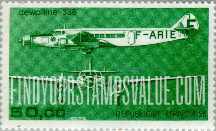 FindYourStampsValue: AIR POST - Planes: Dewoitine 338