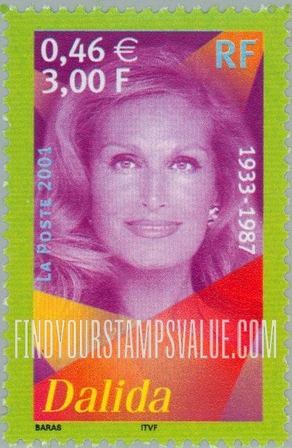 FindYourStampsValue: Singers: Dalida (1933-87)