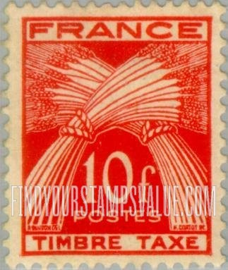 FindYourStampsValue: POSTAGE DUE - Sheaves of Wheat: Type of 1943