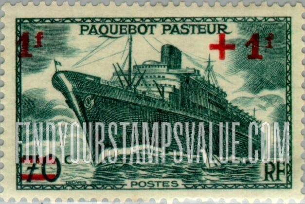 FindYourStampsValue: SEMI-POSTAL - Liner Pasteur: Red Surcharge