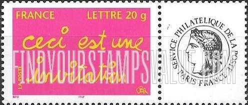 FindYourStampsValue: Greetings Type of 2004 Inscribed “Lettre 20g”: “Ceci est uneinvitation”