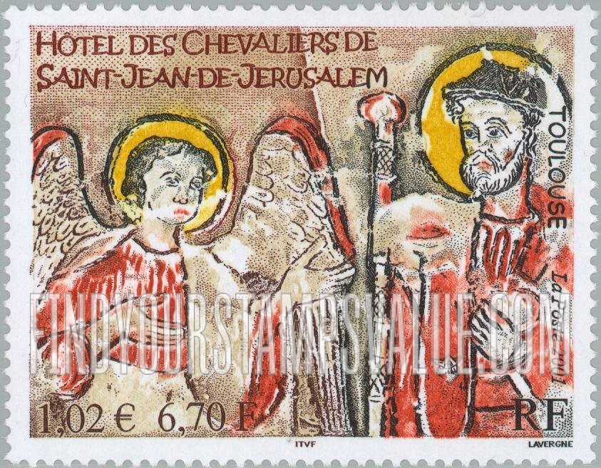 FindYourStampsValue: Art Series: Hotel des Chevaliers de Saint-Jean-de-Jérusalem