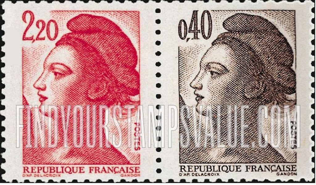 FindYourStampsValue: Liberty, after Delacroix: Liberty Type of 1982