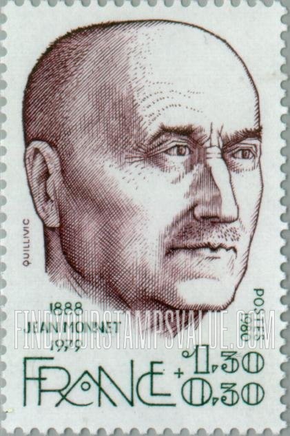 FindYourStampsValue: SEMI-POSTAL - Jean Monnet (1888-1979), economist and diplomat