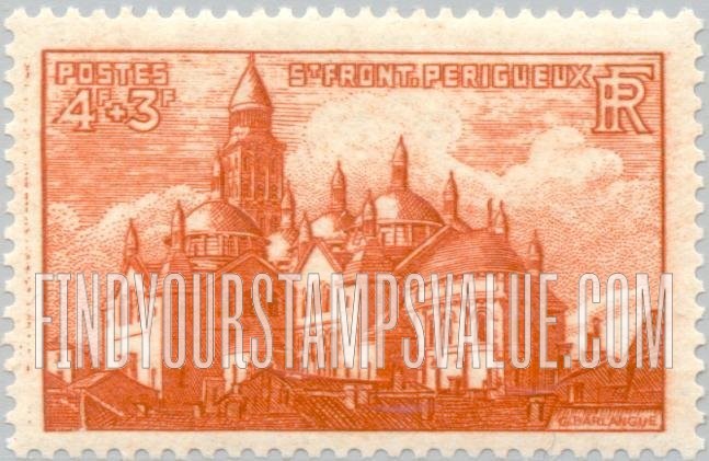 FindYourStampsValue: SEMI-POSTAL - Cathedral of St. Front, Perigueux