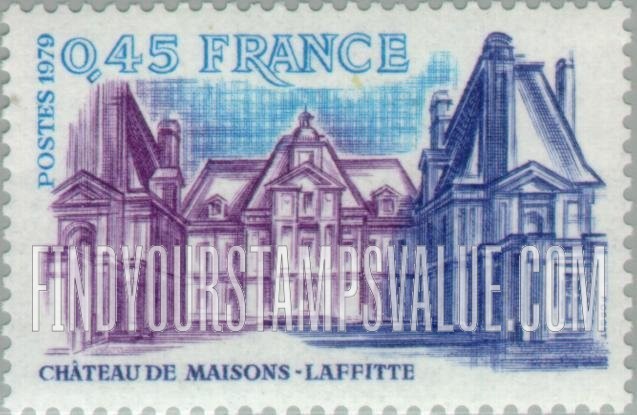 FindYourStampsValue: Tourist Issue: Chateau de Maisons, Laffitte