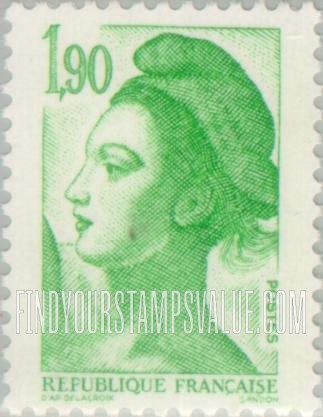 FindYourStampsValue: Liberty, after Delacroix: Liberty Type of 1982