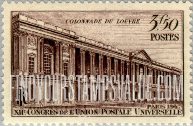 FindYourStampsValue: Colonnade of the Louvre