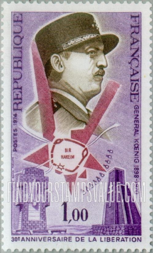 FindYourStampsValue: General Marie-Pierre Koenig
