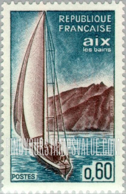 FindYourStampsValue: Aix-les-Bains, sailboat