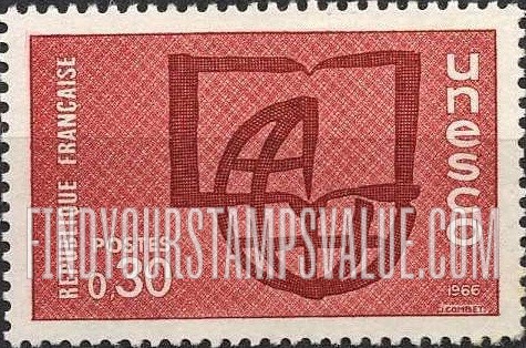 FindYourStampsValue: FOR THE UNITED NATIONS EDUCATIONAL, SCIENTIFIC AND CULTURAL ORGANIZATION - Book and Globe