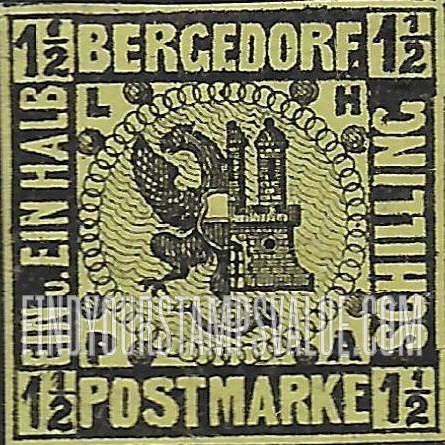 FindYourStampsValue: Combined Arms of Lübeck and Hamburg