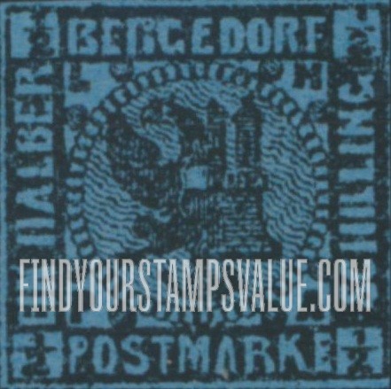 FindYourStampsValue: Combined Arms of Lübeck and Hamburg
