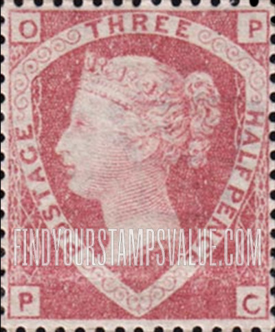 FindYourStampsValue: Great Britain (United Kingdom): Queen Victoria - Three Halfpence, Error of lettering
