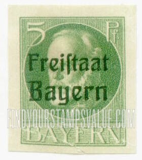 FindYourStampsValue: King Ludwig III: Bavarian Stamps of 1914-16 Overprinted