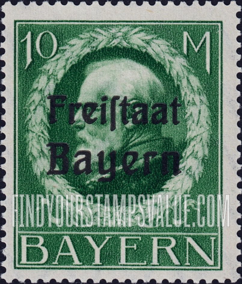 FindYourStampsValue: King Ludwig III: Bavarian Stamps of 1914-16 Overprinted