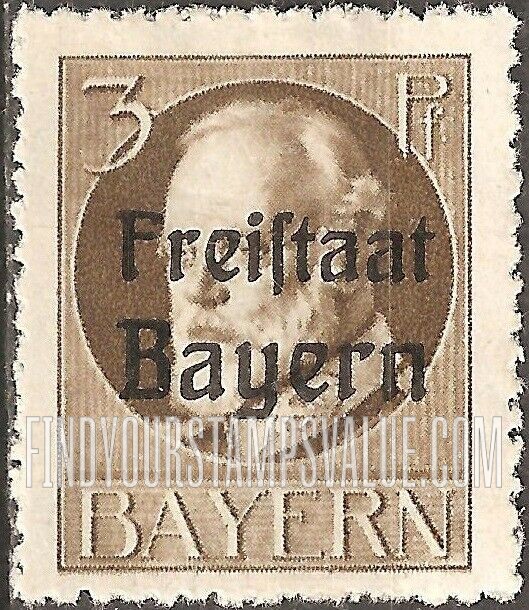 FindYourStampsValue: King Ludwig III: Bavarian Stamps of 1914-16 Overprinted