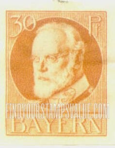 FindYourStampsValue: King Ludwig III: Ludwig III Types of 1914-20