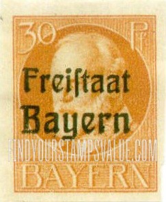 FindYourStampsValue: King Ludwig III: Bavarian Stamps of 1914-16 Overprinted
