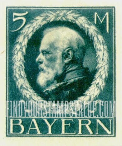 FindYourStampsValue: King Ludwig III: Ludwig III Types of 1914-20