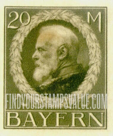 FindYourStampsValue: King Ludwig III: Ludwig III Types of 1914-20