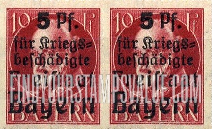 FindYourStampsValue: SEMI-POSTAL -King Ludwig III: Regular Issue of 1914-20 Surcharged in Black