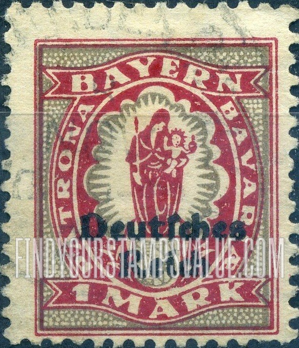 FindYourStampsValue: Madonna and Child: Overprinted in Black