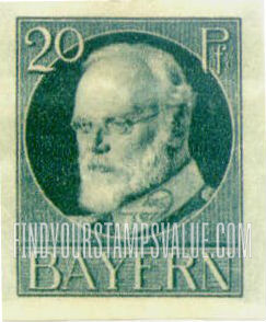 FindYourStampsValue: King Ludwig III: Ludwig III Types of 1914-20