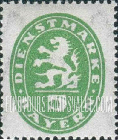 FindYourStampsValue: OFFICIAL - Lion and value in oval
