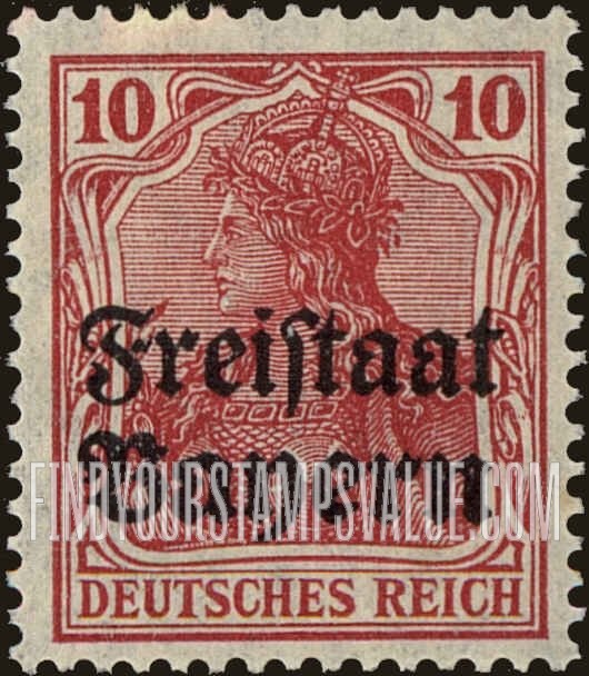 FindYourStampsValue: Germania: Stamps of Germany 1906-19 Overprinted