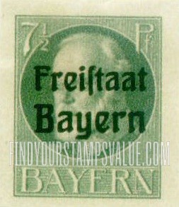 FindYourStampsValue: King Ludwig III: Bavarian Stamps of 1914-16 Overprinted