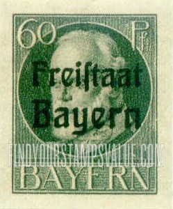 FindYourStampsValue: King Ludwig III: Bavarian Stamps of 1914-16 Overprinted