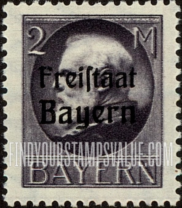 FindYourStampsValue: King Ludwig III: Bavarian Stamps of 1914-16 Overprinted