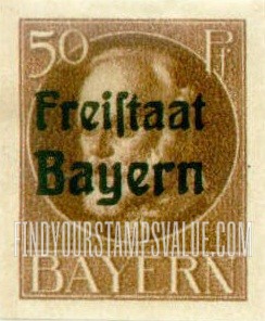 FindYourStampsValue: King Ludwig III: Bavarian Stamps of 1914-16 Overprinted