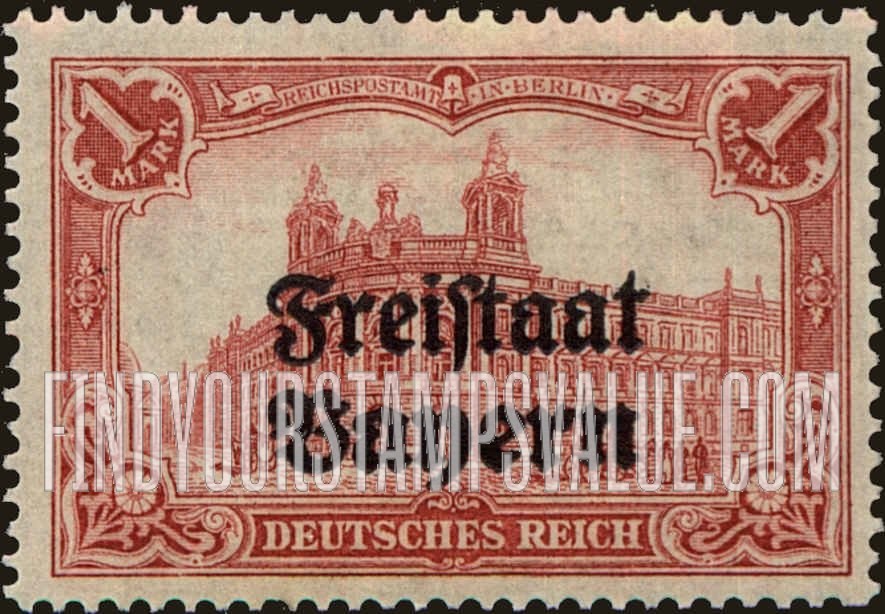 FindYourStampsValue: General Post Office in Berlin: Stamps of Germany 1906-19 Overprinted