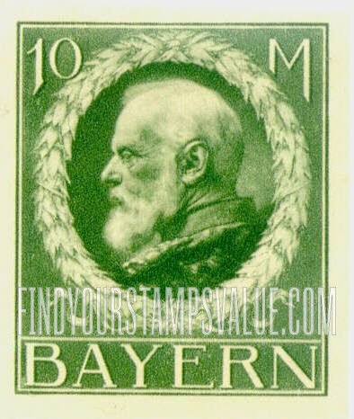 FindYourStampsValue: King Ludwig III: Ludwig III Types of 1914-20