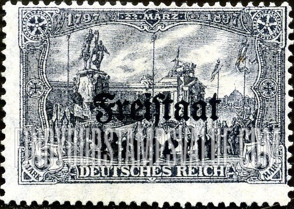 FindYourStampsValue: Unveiling Kaiser Wilhelm I Memorial, Berlin: Stamps of Germany 1906-19 Overprinted