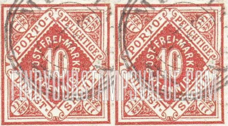 FindYourStampsValue: WURTTEMBERG OFFICIAL - Numeral Value