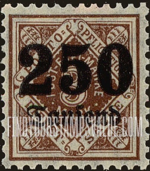 FindYourStampsValue: WURTTEMBERG OFFICIAL - Numeral Value: Surcharged