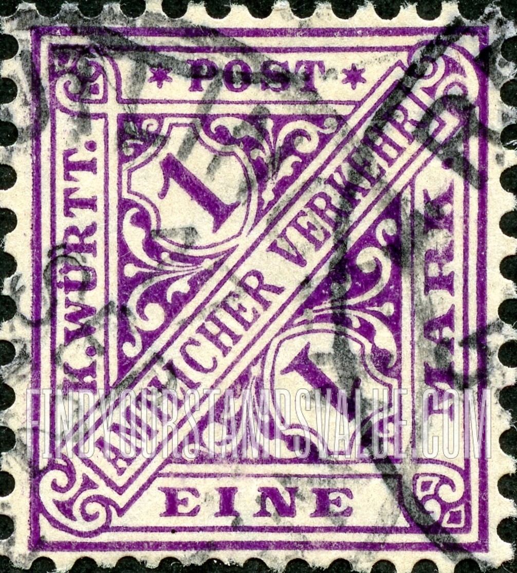 FindYourStampsValue: WURTTEMBERG OFFICIAL - Numeral Value