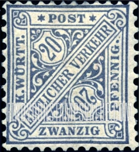 FindYourStampsValue: WURTTEMBERG OFFICIAL - Numeral Value