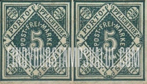 FindYourStampsValue: WURTTEMBERG OFFICIAL - Numeral Value