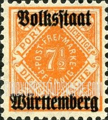 FindYourStampsValue: WURTTEMBERG OFFICIAL - Numeral Value: Official Stamps of 1906-19 Overprinted