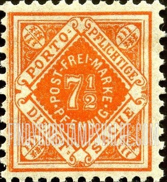 FindYourStampsValue: WURTTEMBERG OFFICIAL - Numeral Value