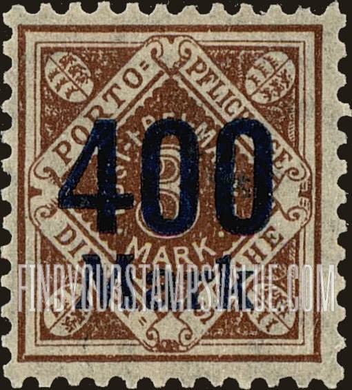 FindYourStampsValue: WURTTEMBERG OFFICIAL - Numeral Value: Surcharged in Blue