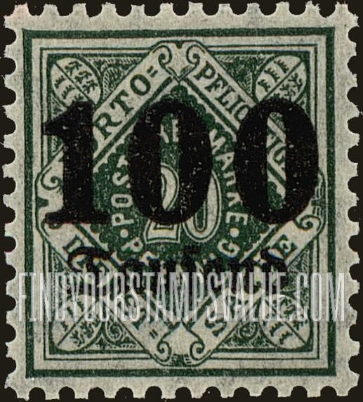 FindYourStampsValue: WURTTEMBERG OFFICIAL - Numeral Value: Surcharged