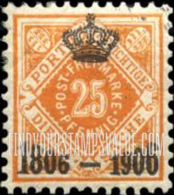 FindYourStampsValue: WURTTEMBERG OFFICIAL - Numeral Value: Stamps of Previous Issues Overprinted in Black