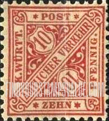 FindYourStampsValue: WURTTEMBERG OFFICIAL - Numeral Value
