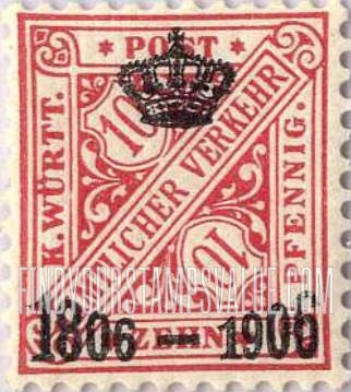 FindYourStampsValue: WURTTEMBERG OFFICIAL - Numeral Value: Overprinted in Black